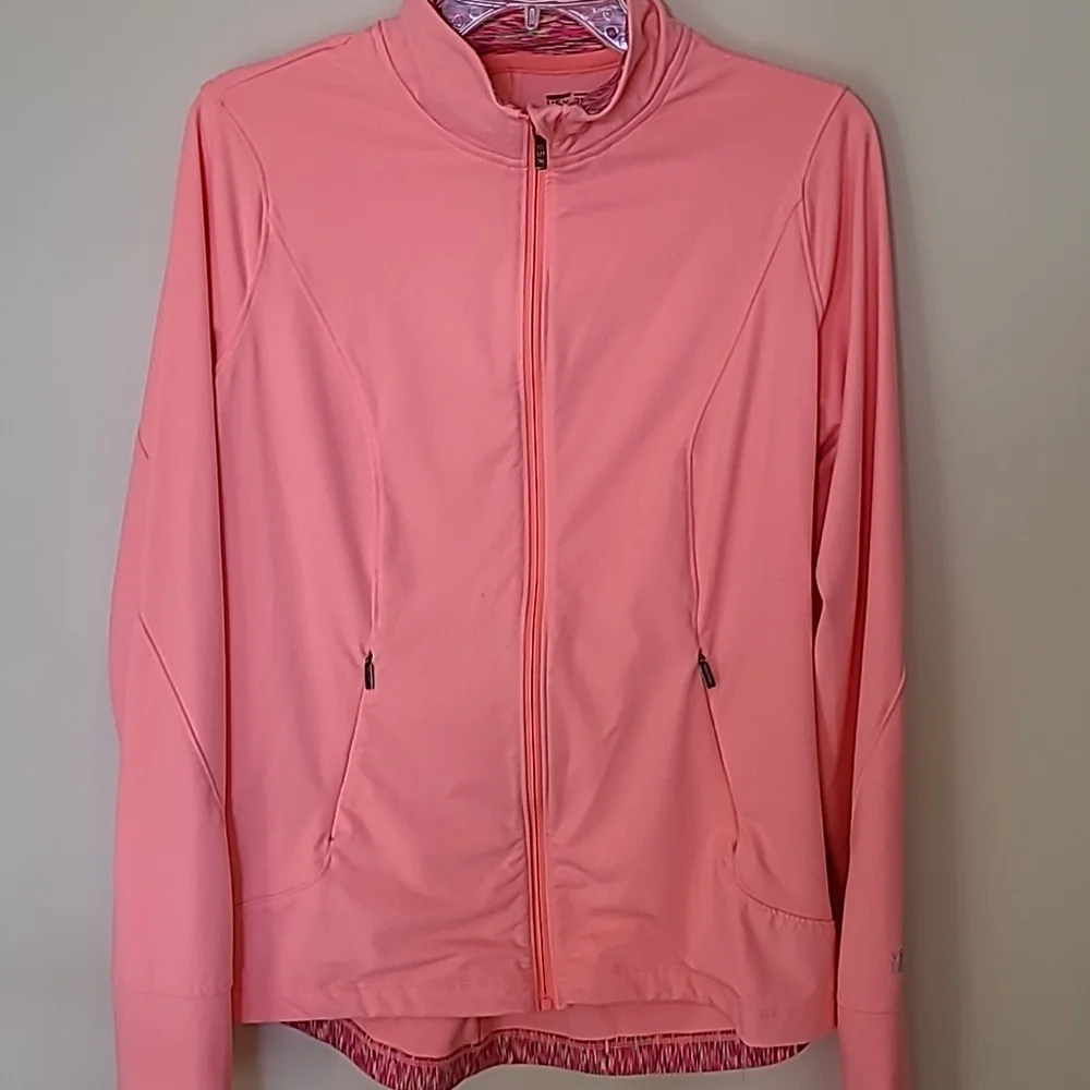Victoria's Secret VSX yoga jacket large coral color - Picture 1 of 9